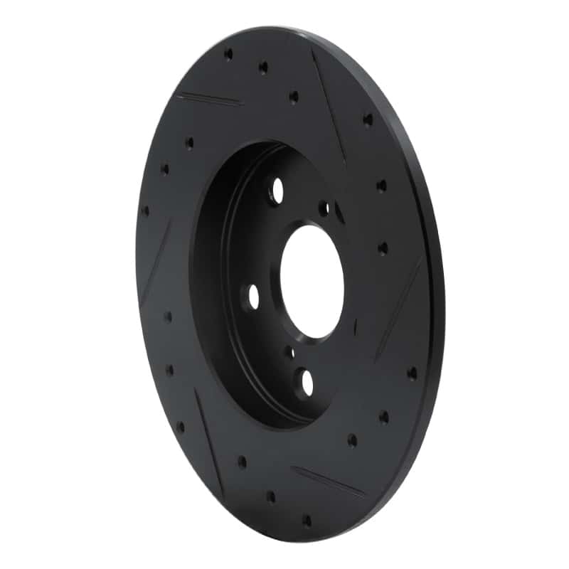 R1 Concepts — R1 08-18 Pontiac Vibe Rear Left Drilled & Slotted Black Brake Rotor
R1 Brake Rotor Drill - view 4