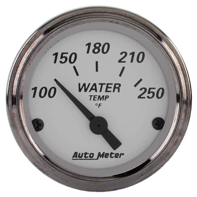 AutoMeter — AutoMeter Gauge Water Temp 2-1/16in. 250 Deg. F Elec American Platinum
GA 2" WTEMP ELEC AP - view 2