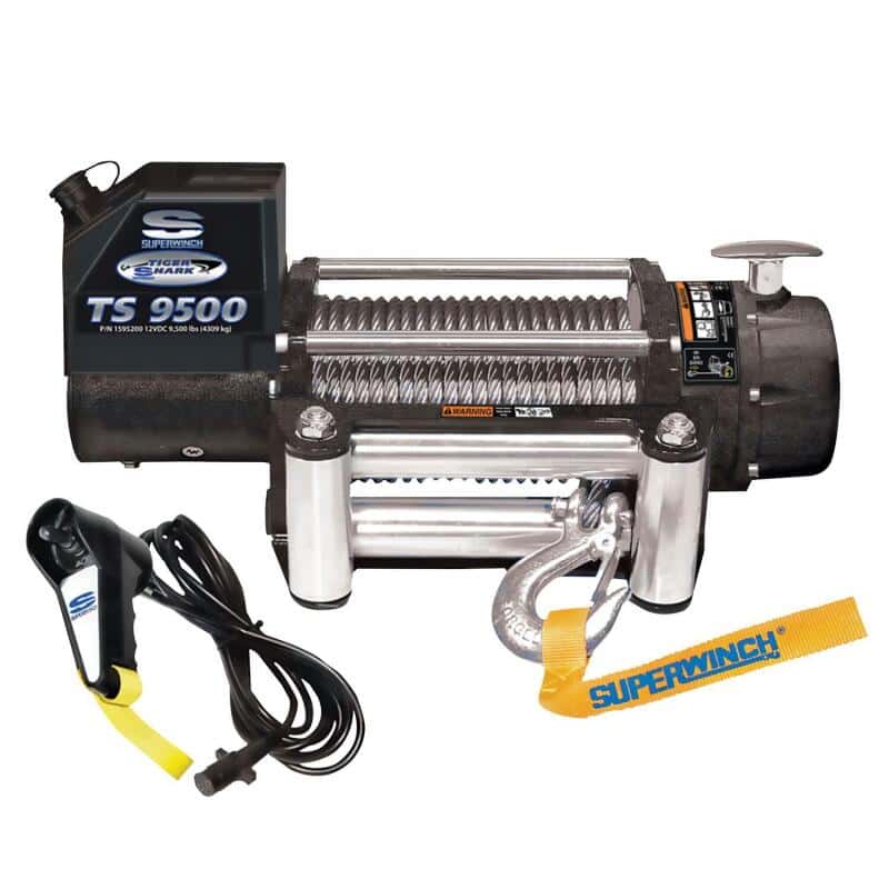 Superwinch — Superwinch 9500 LBS 12V DC 11/32in x 95ft Steel Rope Tiger Shark 9500 Winch
Winch - view 2