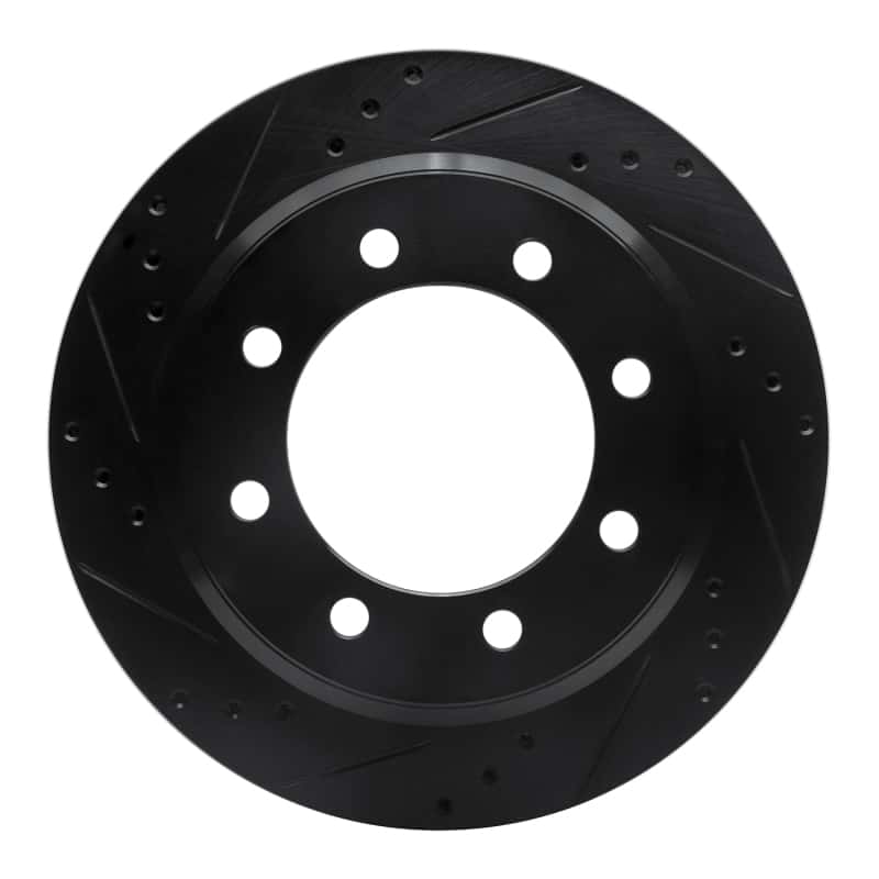 R1 Concepts — R1 08-25 Ford E-150 Rear Left Drilled & Slotted Black Brake Rotor
R1 Brake Rotor Drill - view 1