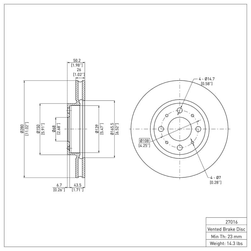 DFC — DFC 93-95 Volvo 850 Front Brake Rotor
DFC Brake Rotor - view 6