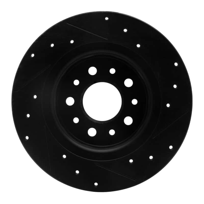 R1 Concepts — R1 14-19 Fiat 500L Rear Left Drilled & Slotted Black Brake Rotor
R1 Brake Rotor Drill - view 5