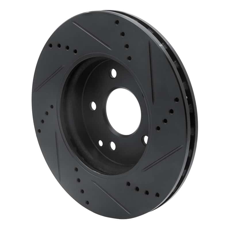 R1 Concepts — R1 96-15 Mercedes-Benz SLK230 Front Left Drilled & Slotted Black Brake Rotor
R1 Brake Rotor Drill - view 4