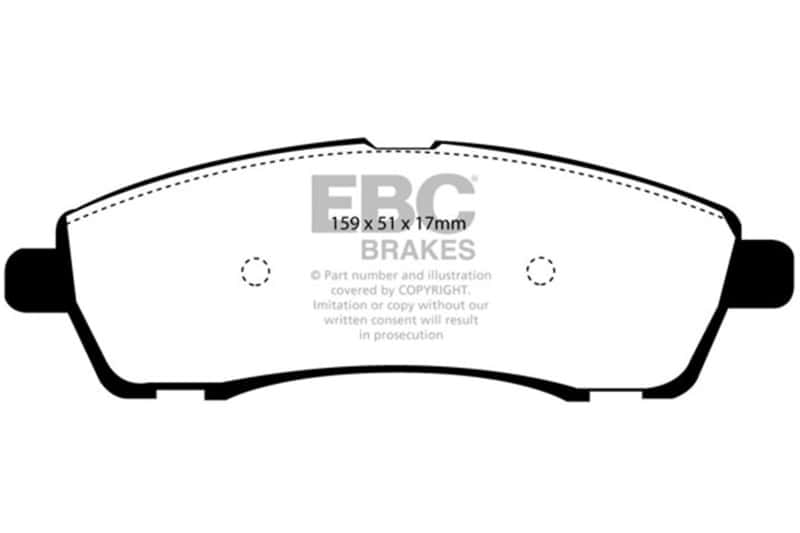 EBC — EBC 00-02 Ford Excursion 5.4 2WD Yellowstuff Rear Brake Pads
Disc Brake Pad - view 1