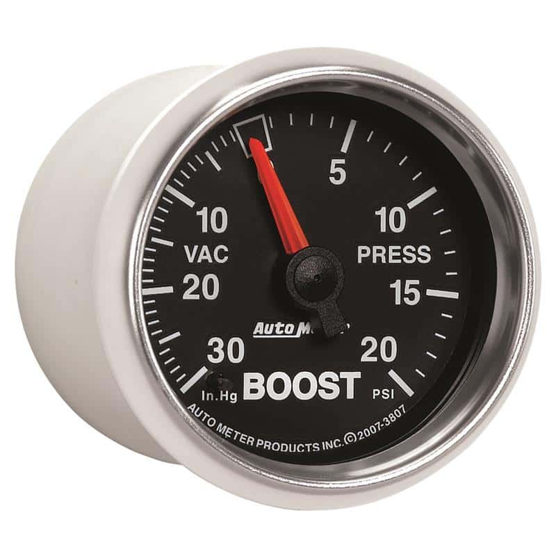 AutoMeter — Autometer GS 52mm 30 in Hg/20 psi Mechanical Vacuum/Boost Gauge
2-1/16" BOOST-VAC, 3 - view 6