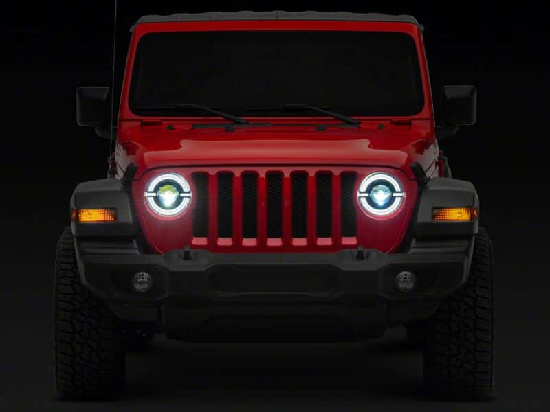 Raxiom — Raxiom 18-23 Jeep Wrangler JL Axial Series 9-In LED Angel Eye Headlights- Blk Housing (Clear Lens)
Headlights - view 14