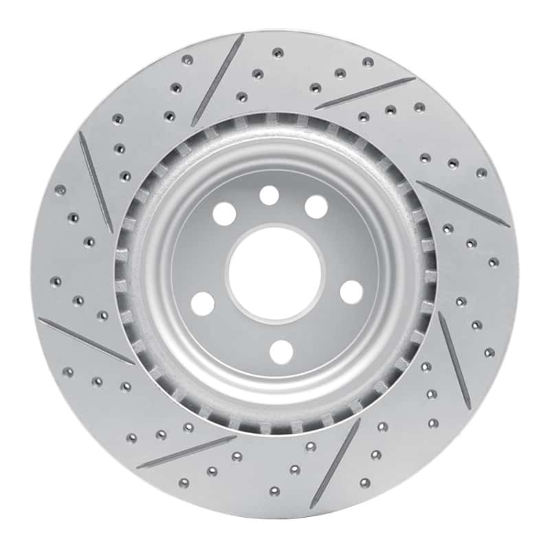 R1 Concepts — R1 17-20 Jaguar I-Pace Rear Right Drilled & Slotted Geo-Carbon Rotor - view 5