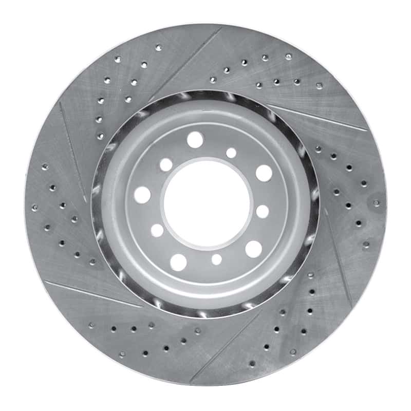 R1 Concepts — R1 01-06 BMW M3 Left Front Drilled & Slotted Geo-Carbon Rotor - view 5
