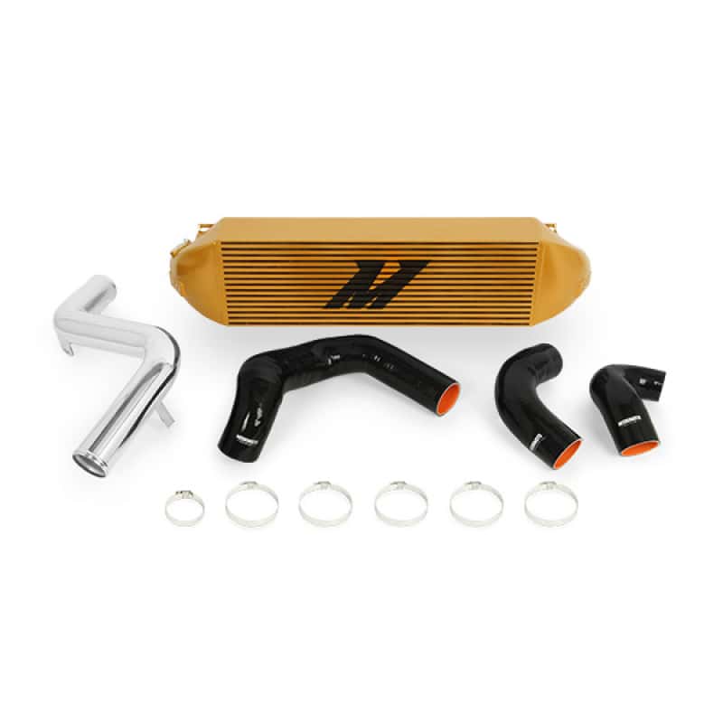 Mishimoto — Mishimoto 2013+ Ford Focus ST Gold Intercooler w/ Polished Pipes - view 1