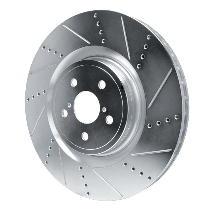 R1 Concepts — R1 15-22 Lexus RC F Right Front Drilled & Slotted Silver Brake Rotor
R1 Brake Rotor Drill - view 2