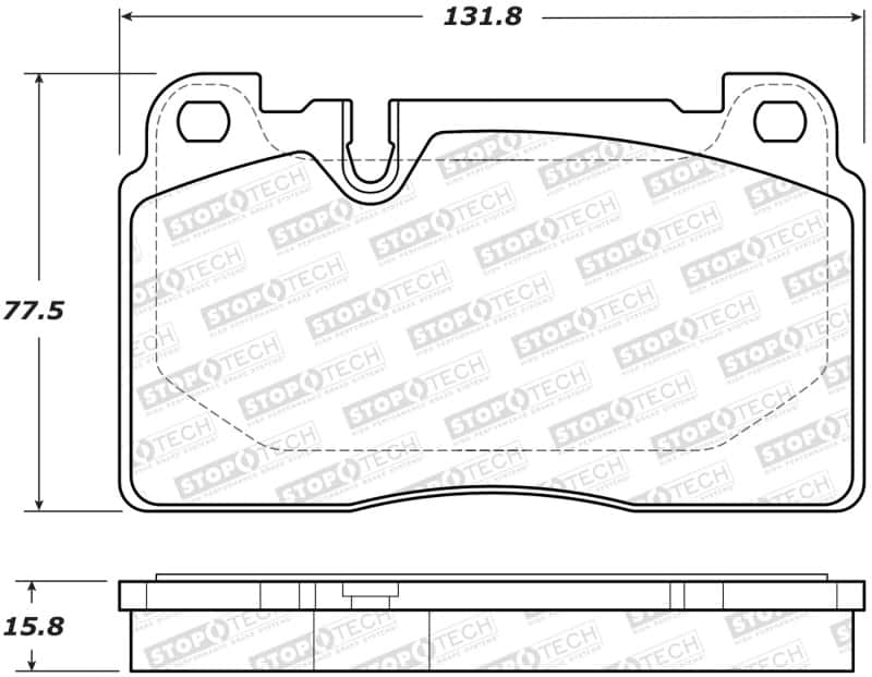 Stoptech — StopTech 07-15 Audi Q7 Street Performance Front Brake Pads
Brake Pads W/Hrdwr - view 1