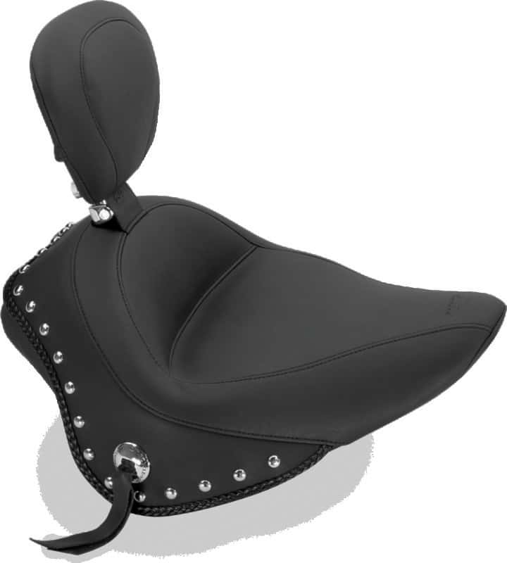 Mustang Motorcycle — Mustang 11-13 Harley Blackline,12-17 Slim/Slim S Wide Touring Solo Seat w/DBR Studs - Black - view 1