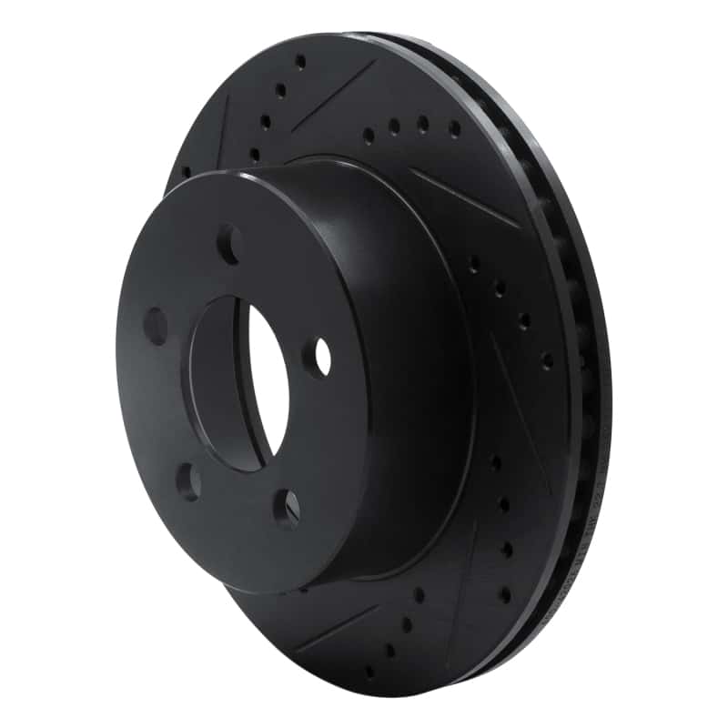 R1 Concepts — R1 99-06 Jeep Cherokee Front Left Drilled & Slotted Black Brake Rotor
R1 Brake Rotor Drill - view 2