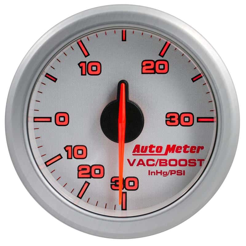 AutoMeter — Autometer Airdrive 2-1/6in Boost/Vac Gauge 30in HG/30 PSI - Silver
GA 2" BST/V ARDRV SL - view 3