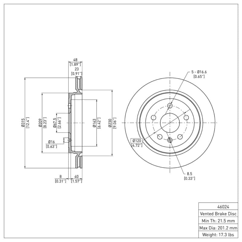 DFC — DFC 08-19 Cadillac CTS Rear GeoSPEC Coated Rotor
DFC Brake Rotor - view 6