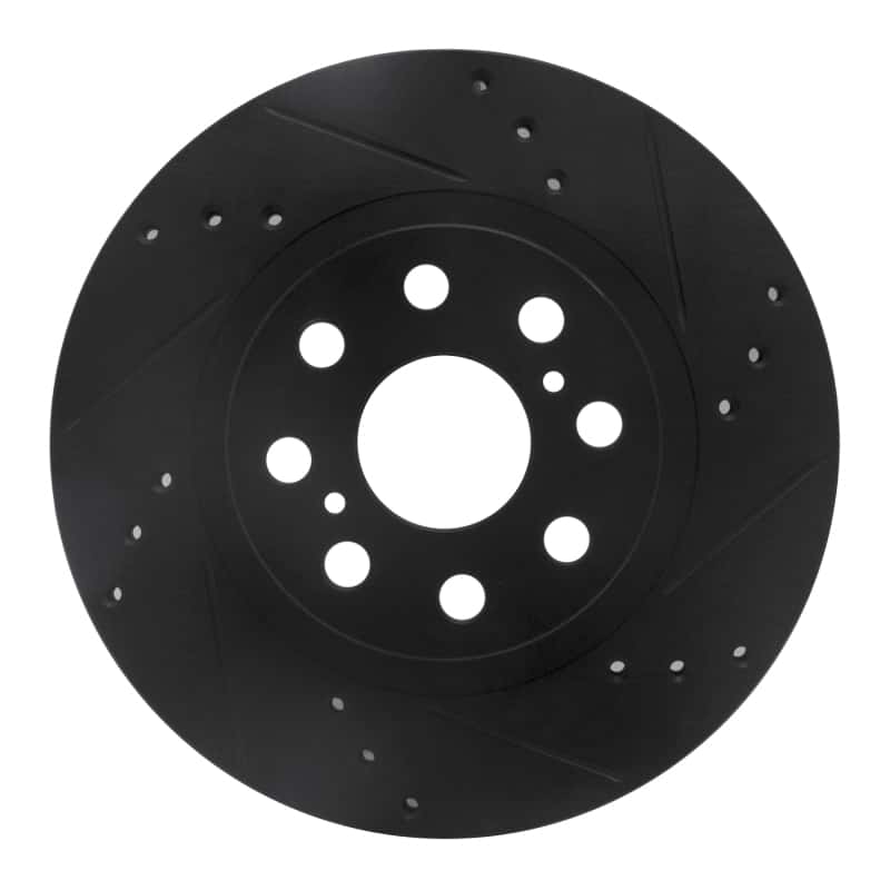 R1 Concepts — R1 00-05 Toyota MR2 Spyder Rear Right Drilled & Slotted Black Brake Rotor
R1 Brake Rotor Drill - view 1
