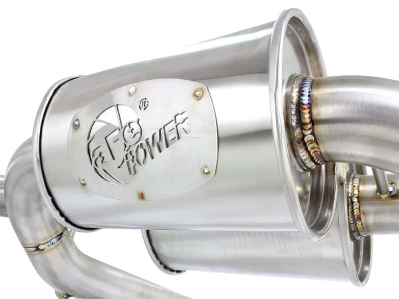aFe — aFe MACHForce XP SS-304 Black Tip 2.5in Dia Cat Back Exhaust 12-14 BMW 335i (F30) 3.0L (t)
Cat-Back Exhaust - view 3