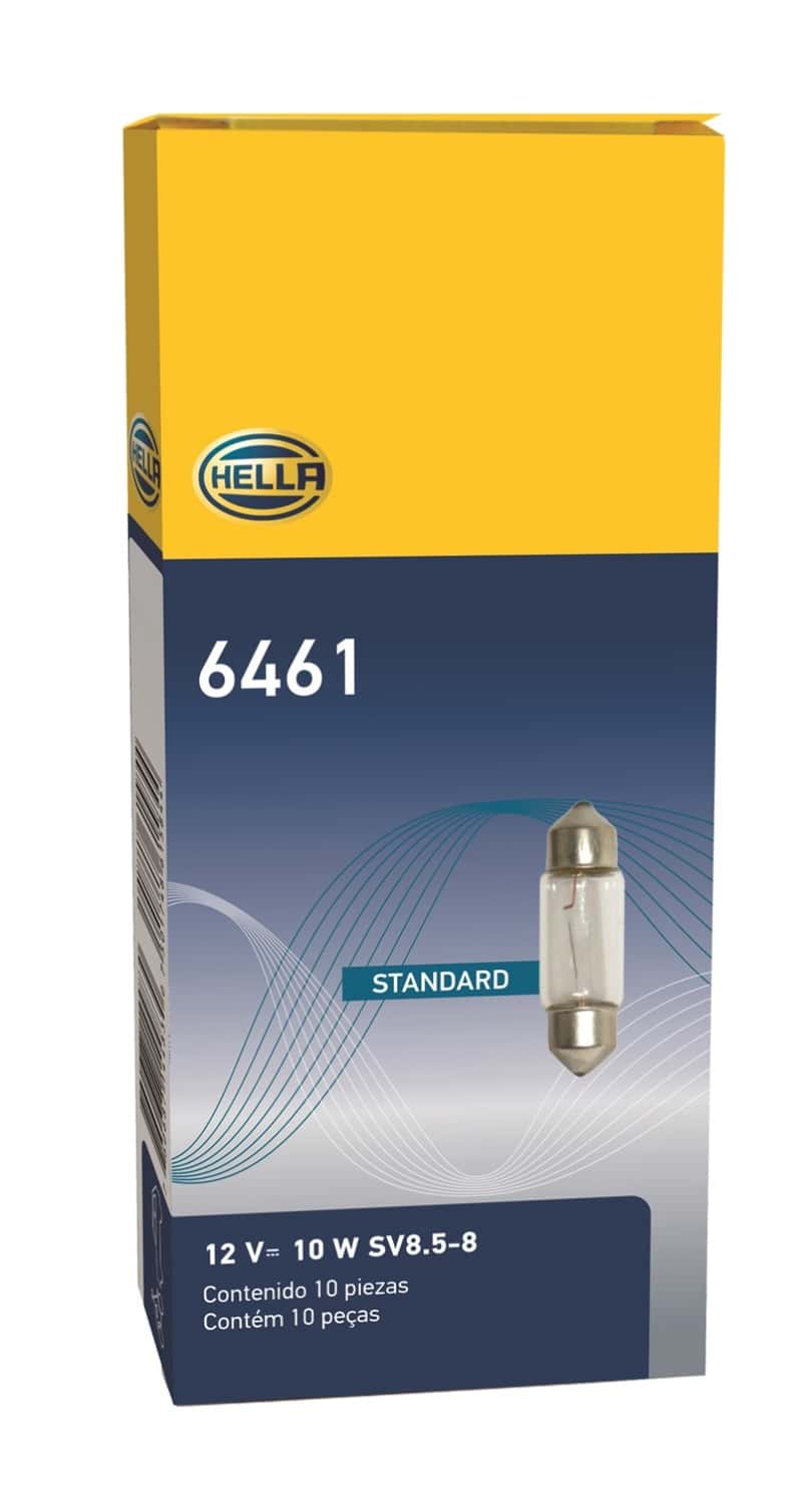 Hella — Hella Bulb 6461 12V 10W SV8.5-8
6461 Incan Bulb - view 3