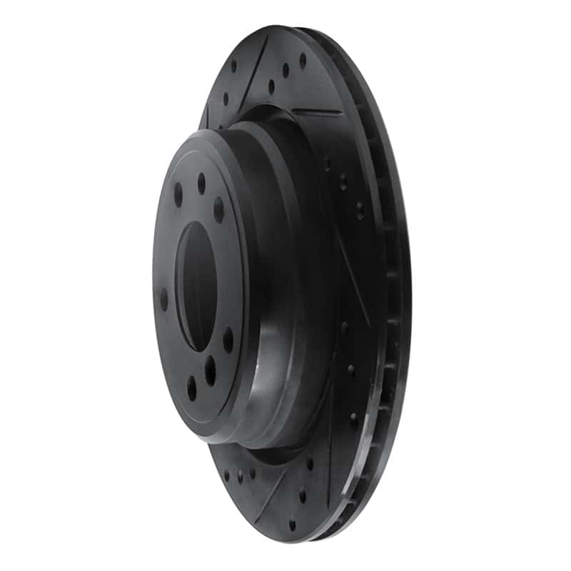 R1 Concepts — R1 91-95 BMW 540I Rear Left Drilled & Slotted Black Brake Rotor
R1 Brake Rotor Drill - view 2