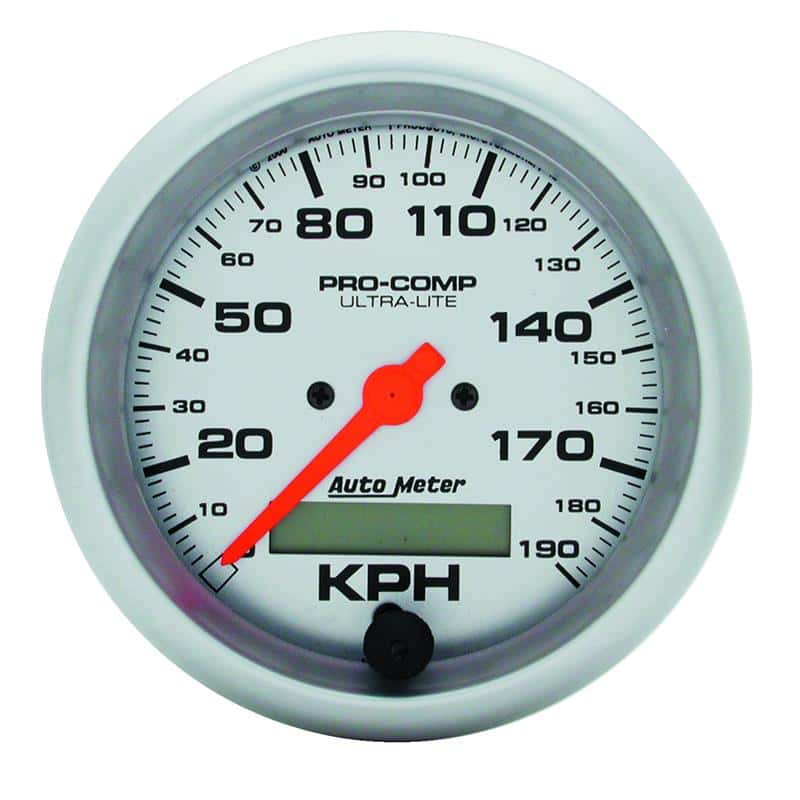 AutoMeter — Autometer Ultra-Lite 3-3/8in Electronic 190 KPH Speedometer
3-3/8" SPEEDO, 190 K - view 2