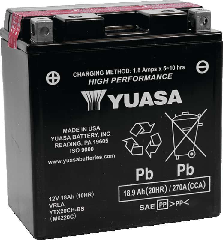 Yuasa Battery — Yuasa YTX20CH-BS High Performance AGM Battery w/Bottle - view 1