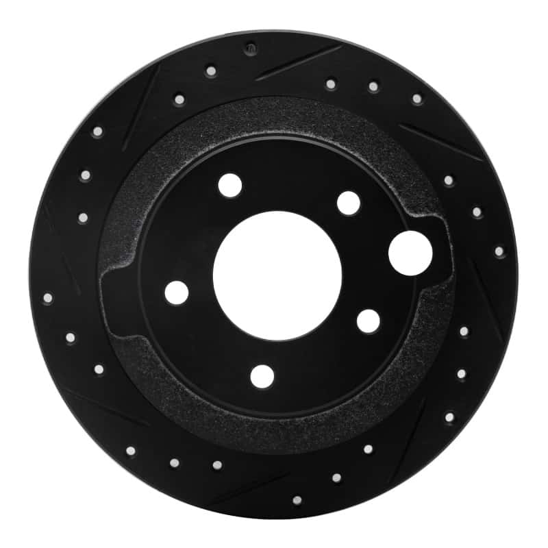 R1 Concepts — R1 95-02 Mazda Millenia Rear Left Drilled & Slotted Black Brake Rotor
R1 Brake Rotor Drill - view 1