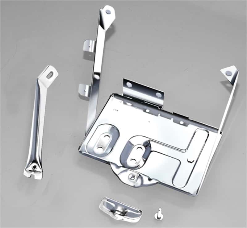 Rugged Ridge — Rugged Ridge 76-86 Jeep CJ Stainless Steel Battery Tray Kit
JEEP_HARDPARTS - view 1
