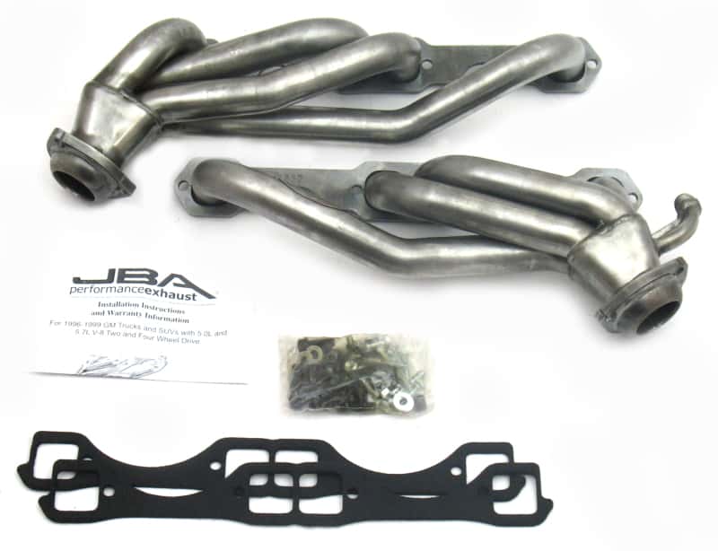 JBA — JBA 96-00 GM Truck 5.0L/5.7L SBC w/o A.I.R. 1-1/2in Primary Raw 409SS Cat4Ward Header
Exhaust Header - view 1