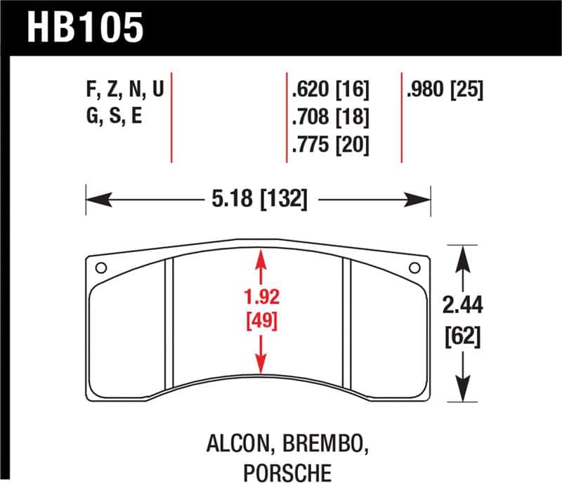 Hawk Performance — Hawk Alcon B Caliber HPS Street Brake Pads
Disc Brake Pad - view 1