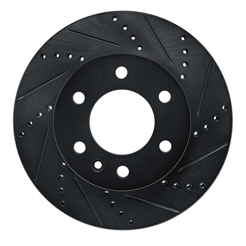 R1 Concepts — R1 06-25 American Coach Patriot Front Right Drilled & Slotted Black Brake Rotor
R1 Brake Rotor Drill - view 1