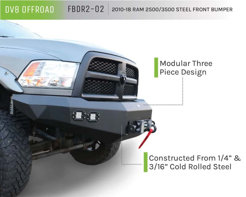 DV8 Offroad — DV8 Offroad 10-14 Dodge Ram 2500/3500 Front Bumper - view 4