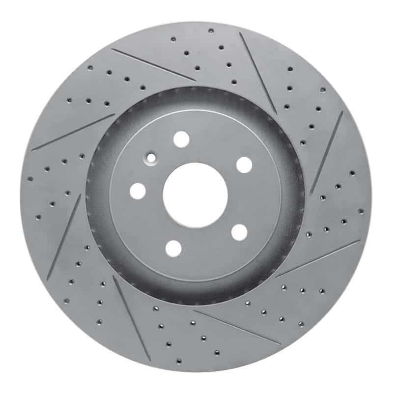R1 Concepts — R1 09-15 Cadillac Cts Front Right Drilled & Slotted Geo-Carbon Rotor - view 1