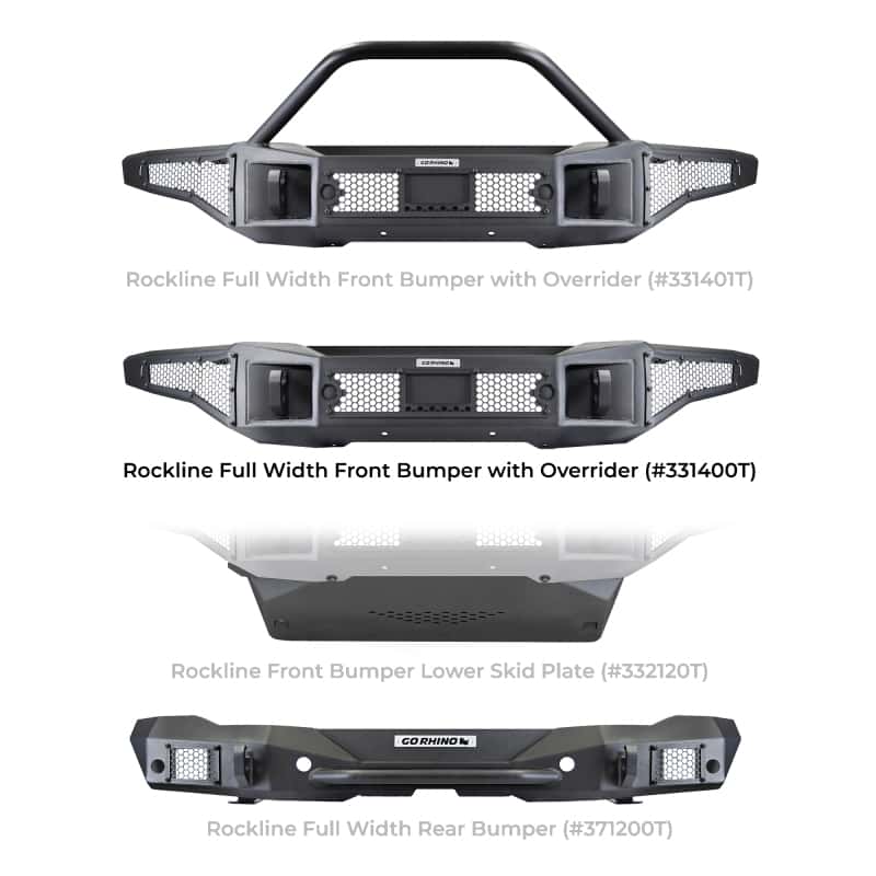 Go Rhino — Go Rhino 21-24 Ford Bronco (2 and 4 Door) Rockline Full Width Bumper
Rockline Bumper (F) - view 6