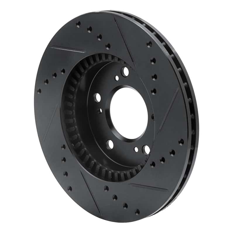 R1 Concepts — R1 91-01 Acura RL Front Left Drilled & Slotted Black Brake Rotor
R1 Brake Rotor Drill - view 4