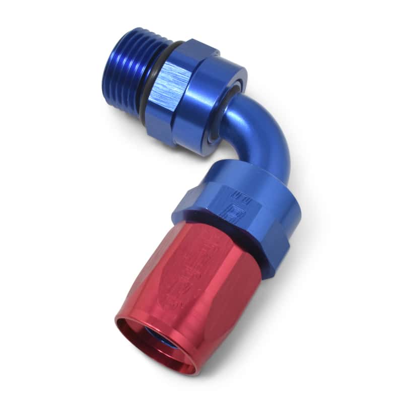 Russell — Russell Performance Hose End #8 Hose to #8 Radius Inlet Port 90 Deg Red/Blue
Hose Fitting - view 5