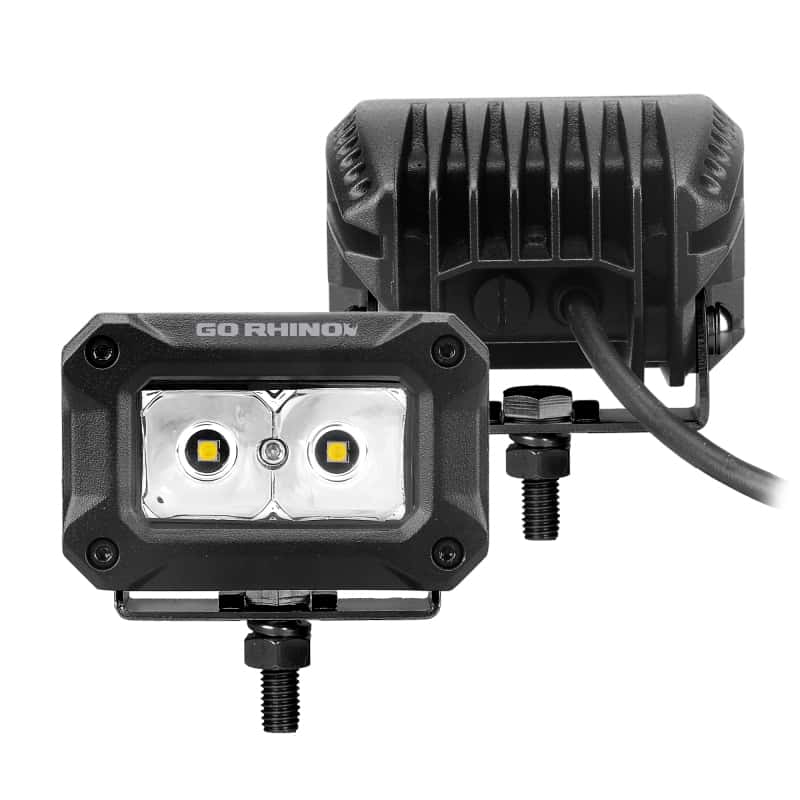 Go Rhino — Go Rhino Xplor Bright Series Rectangle LED Spot Light Kit (Surface/Thread Stud Mnt) 3x2 - Blk (Pair)
Bright - Rect Lights - view 5