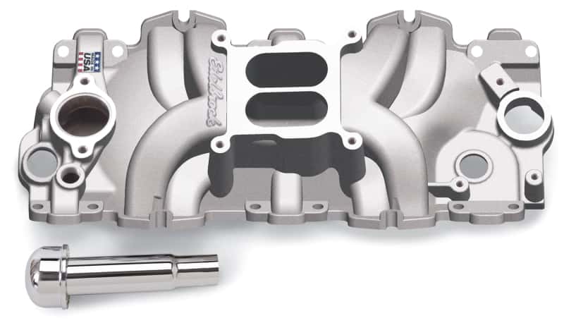 Edelbrock — Edelbrock Intake Manifold Single Quad Perf RPM BBC 409 Inwin Lg Port As-Cast
MANIFOLD - view 2
