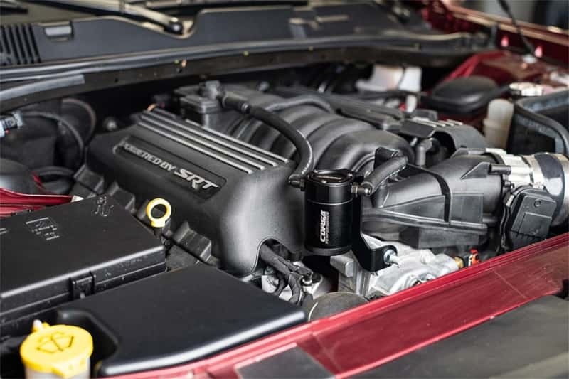 CORSA Performance — Corsa2011-2023 Dodge Challenger/Charger 2018-2023 Dodge Durango 6.4L Aluminum Oil Catch Can
Accessory - view 3