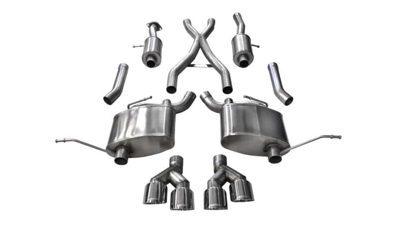 CORSA Performance — Corsa 2014-2021 Jeep Grand Cherokee Summit Edition Polished 2.5in Dual Rear Exit Cat-Back Exhaust
Exhaust - view 4