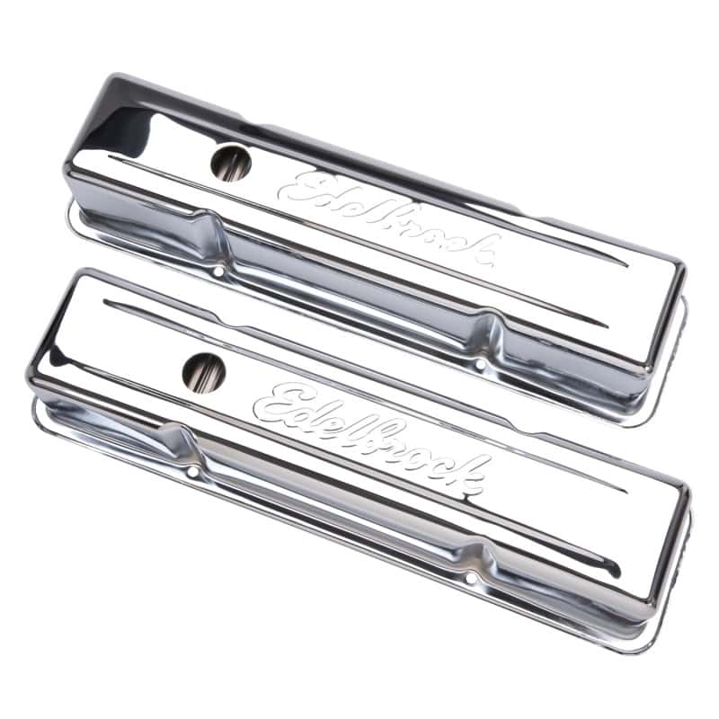 Edelbrock — Edelbrock Valve Cover Signature Series Chevrolet 1959-1986 262-400 CI V8 Tall Chrome
CHROME/PRO-FLO - view 4