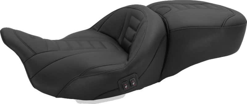 Mustang Motorcycle — Mustang 08-21 Harley Electra Glide, Rd Glide, Rd King, Str Glide Heated 1PC Seat Deluxe-Black - view 2
