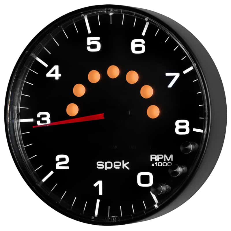 AutoMeter — Autometer Spek-Pro Gauge Tachometer 5in 8K Rpm W/Shift Light & Peak Mem Black/Black
GA 5" 8KRPM BFB SPEK - view 15