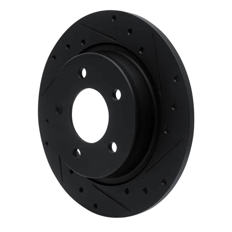 R1 Concepts — R1 04-13 Mazda 3 Rear Right Drilled & Slotted Black Brake Rotor
R1 Brake Rotor Drill - view 2
