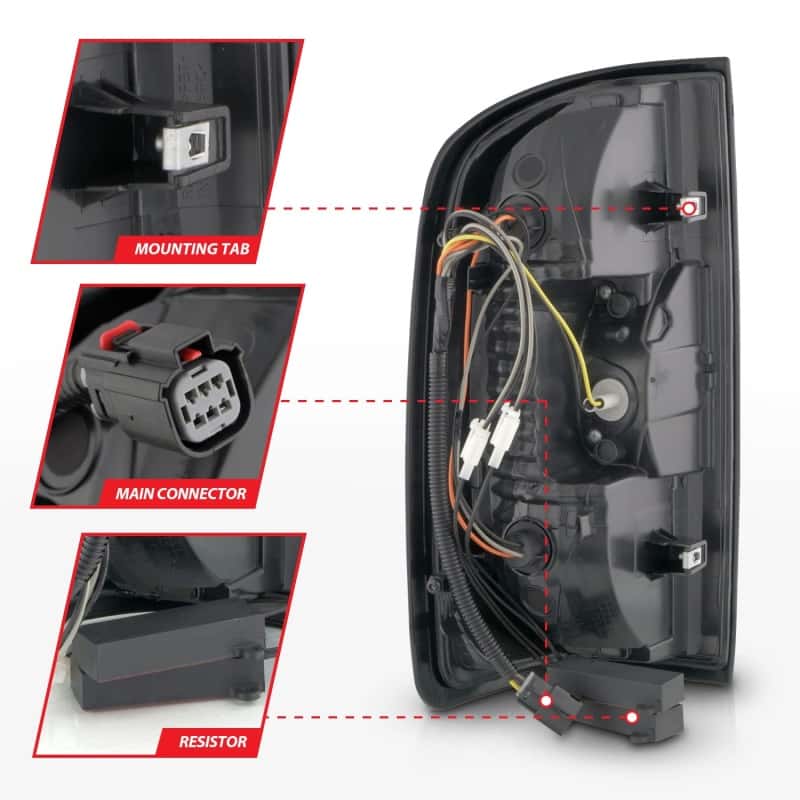 ANZO — ANZO 15-21 GMC Canyon Full LED Taillights w/ Red Lightbar Black Housing/Clear Lens
Tail Light Set - view 6