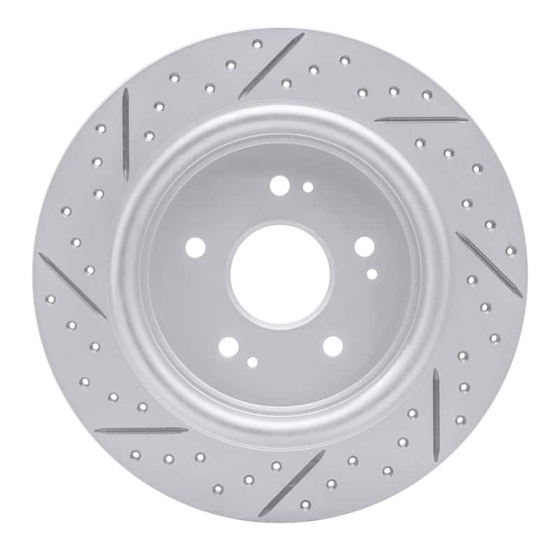R1 Concepts — R1 15-26 Acura Adx Rear Right Drilled & Slotted Geo-Carbon Rotor - view 5