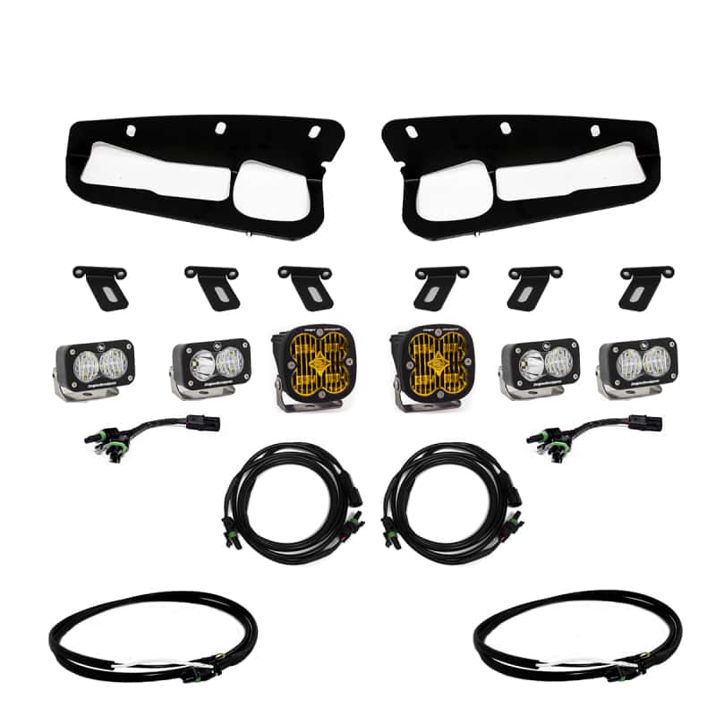Baja Designs — Baja Designs 2021+ Ford Bronco Amber SAE Fog Pocket Kit w/Upfitter - view 1