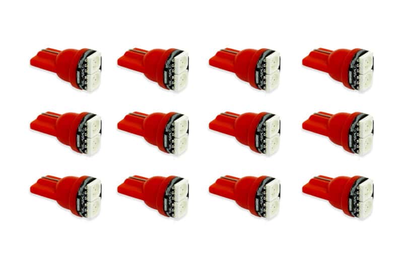 Diode Dynamics — Diode Dynamics 194 LED Bulb SMD2 LED - Red Set of 12 - view 1
