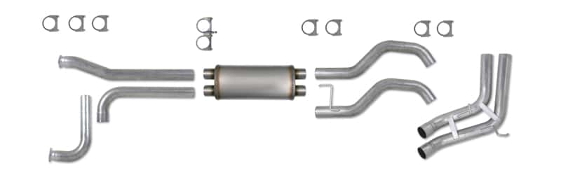 Diamond Eye Performance — Diamond Eye KIT 3-1/2in Catback SPORT-SIDE DUAL GAS AL: NISSAN TITAN 5.6L 07-10
KIT; 3.5in.; CBSGL; - view 1