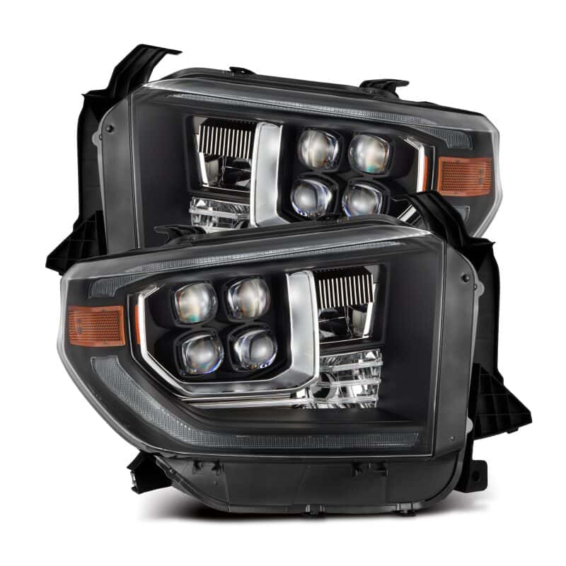 AlphaRex — AlphaRex 14-21 Toyota Tundra NOVA-Series LED Proj Headlights Blk w/Actv Light & Seq. Sig + DRL
Projector Headlights - view 1