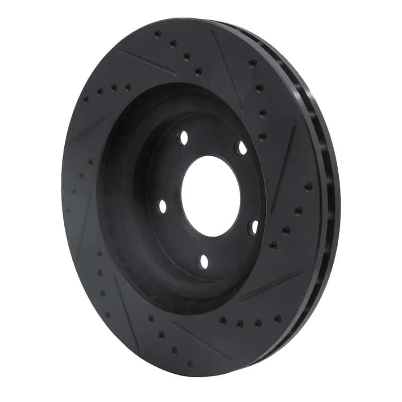 R1 Concepts — R1 07-25 Chrysler 200 Front Left Drilled & Slotted Black Brake Rotor
R1 Brake Rotor Drill - view 4